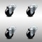 Service Caster 3 Inch SS Hard Rubber Wheel Swivel Bolt Hole Caster Set SCC-SSBH20S314-HRS-4 - alternate 1